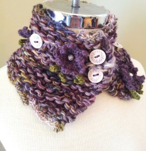 Floral Hand Spun Neck Warmer