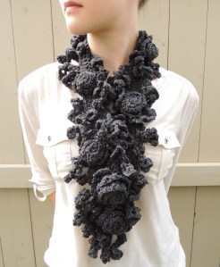 Rose Onie Scarf Dark Grey