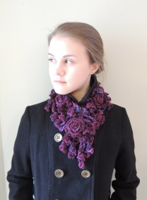 Rose Onie Bulky Scarf Purple