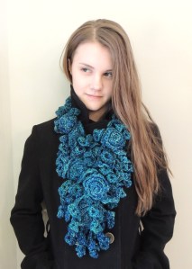 Rose Onie Bulky Scarf Teal