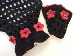 Shoji Cherry Blossom bolero and fingerless gloves