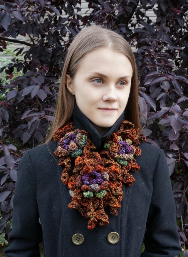 floral onie scarf orange 2