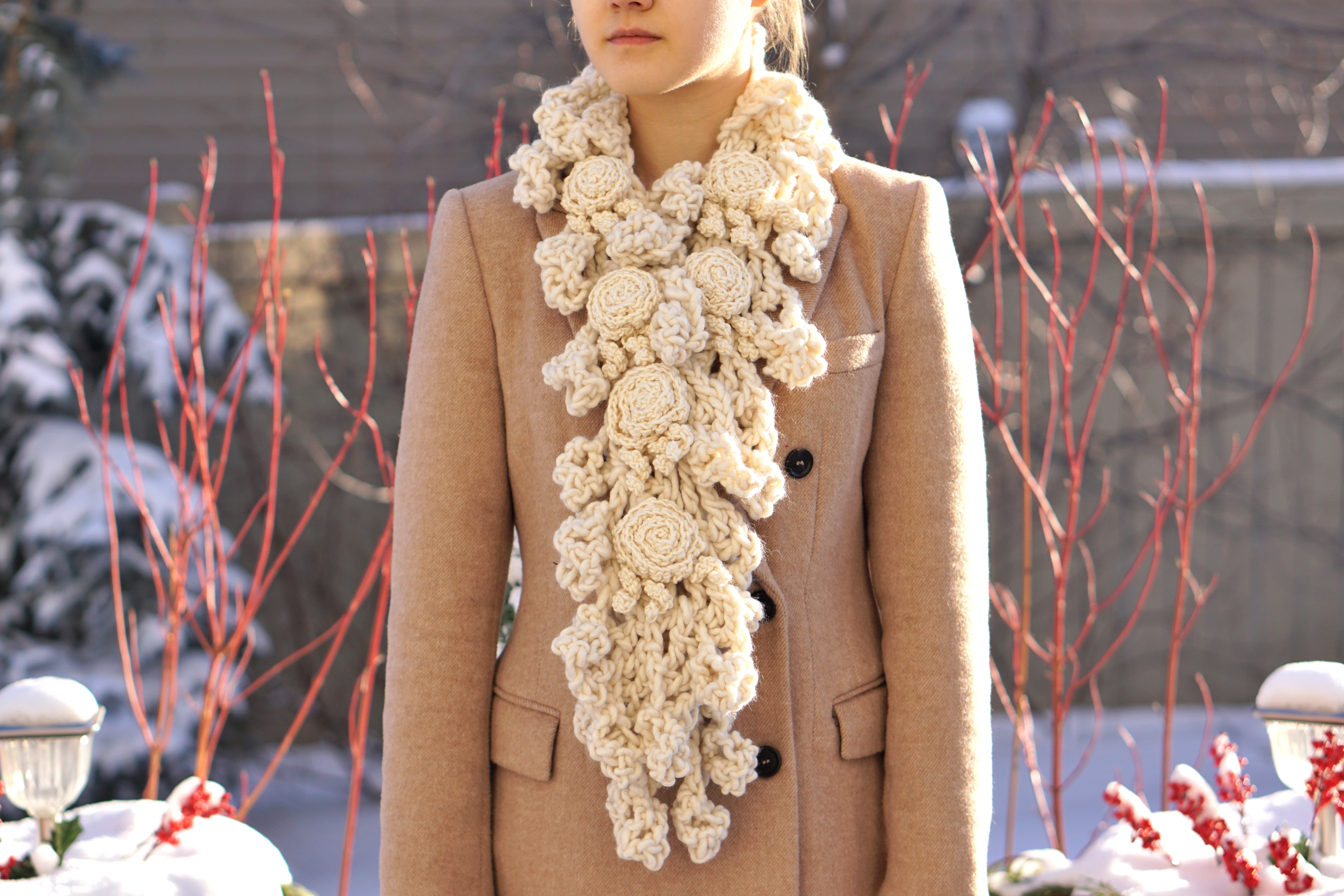 rose onie xlong bulky scarf ivory5