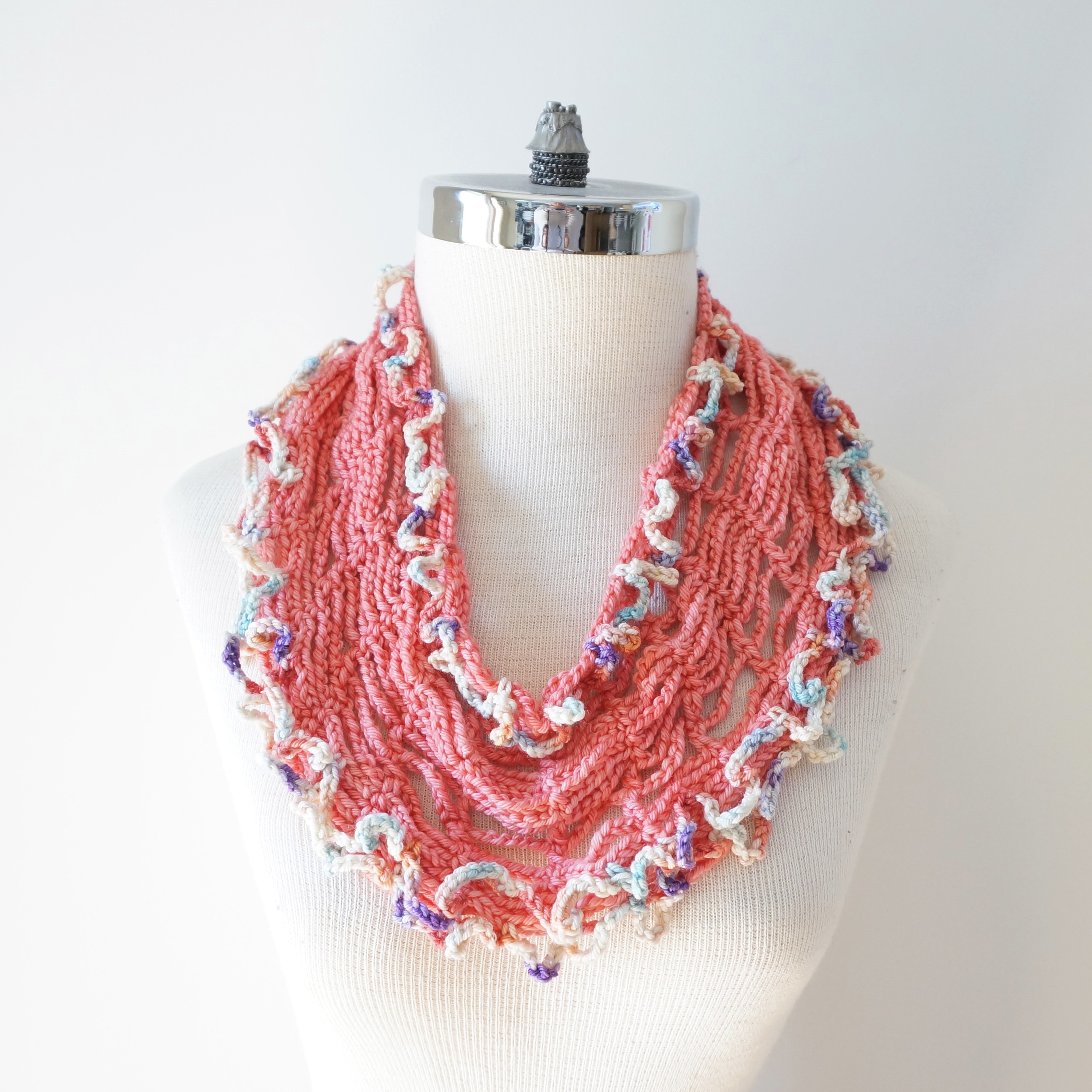 infinity tshirt scarf peach pastel
