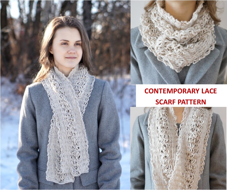 Contemporary Lace Scarf – Crochet Pattern