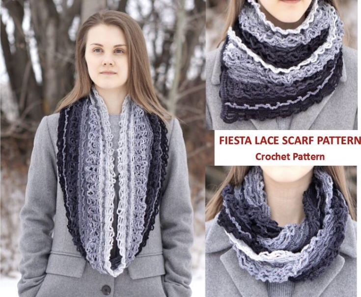 Fiesta Lace Crochet scarf&nbsp;pattern