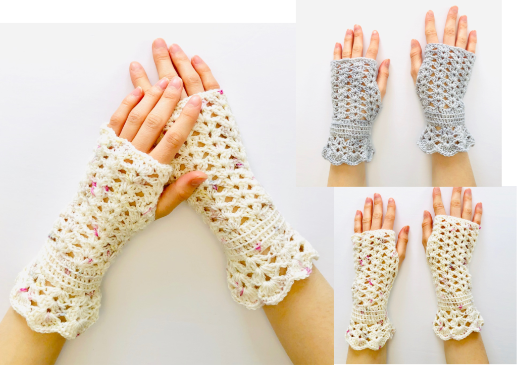 Elegant Lace Hand Warmer Crochet Pattern