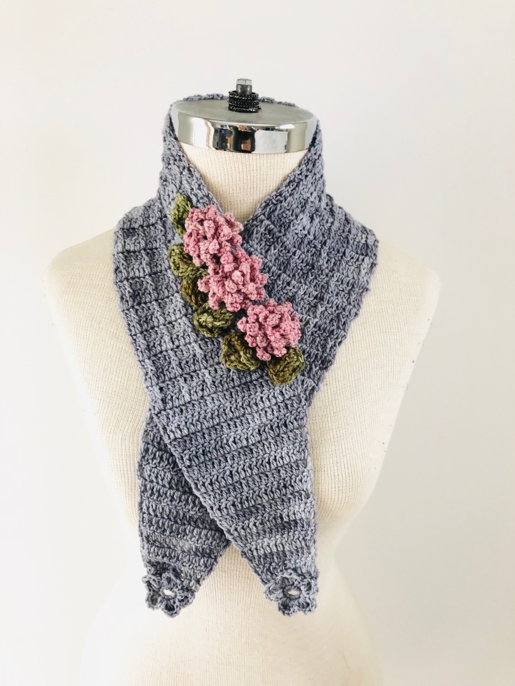 Floral Peony Scarf – Ready to wear!