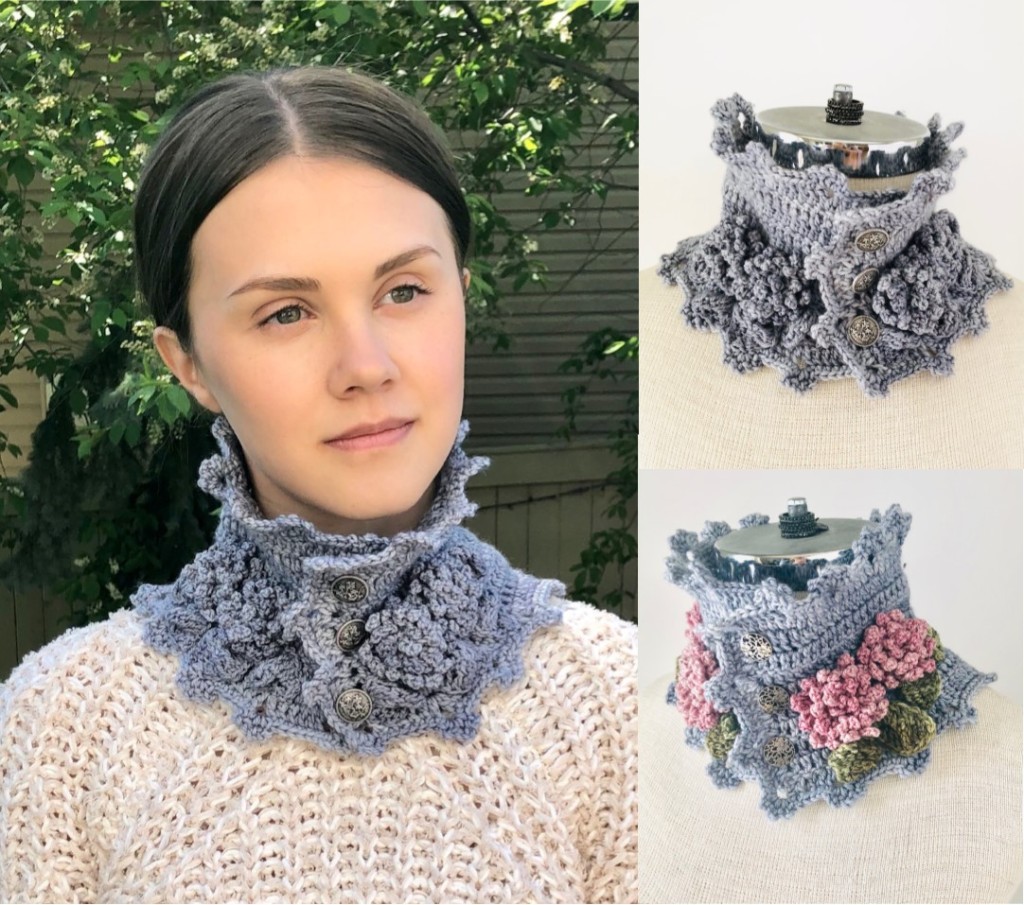 NEW Crochet Pattern: Floral Peony Neck Warmer scarf