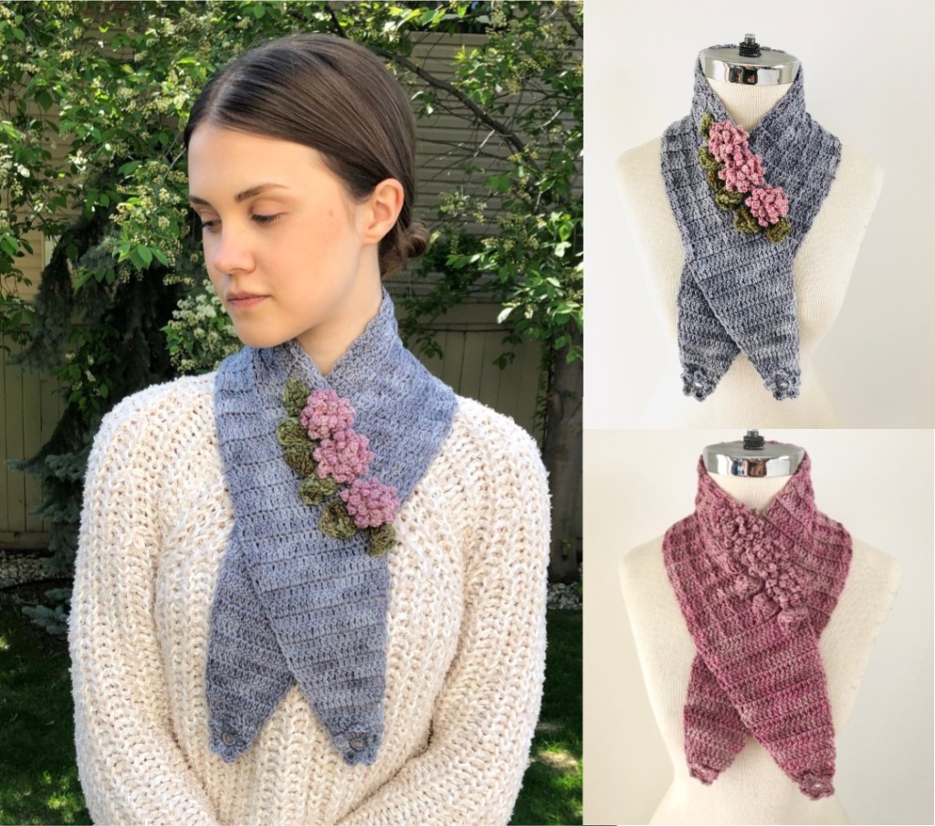 New Crochet Pattern:  Floral Peony Scarf