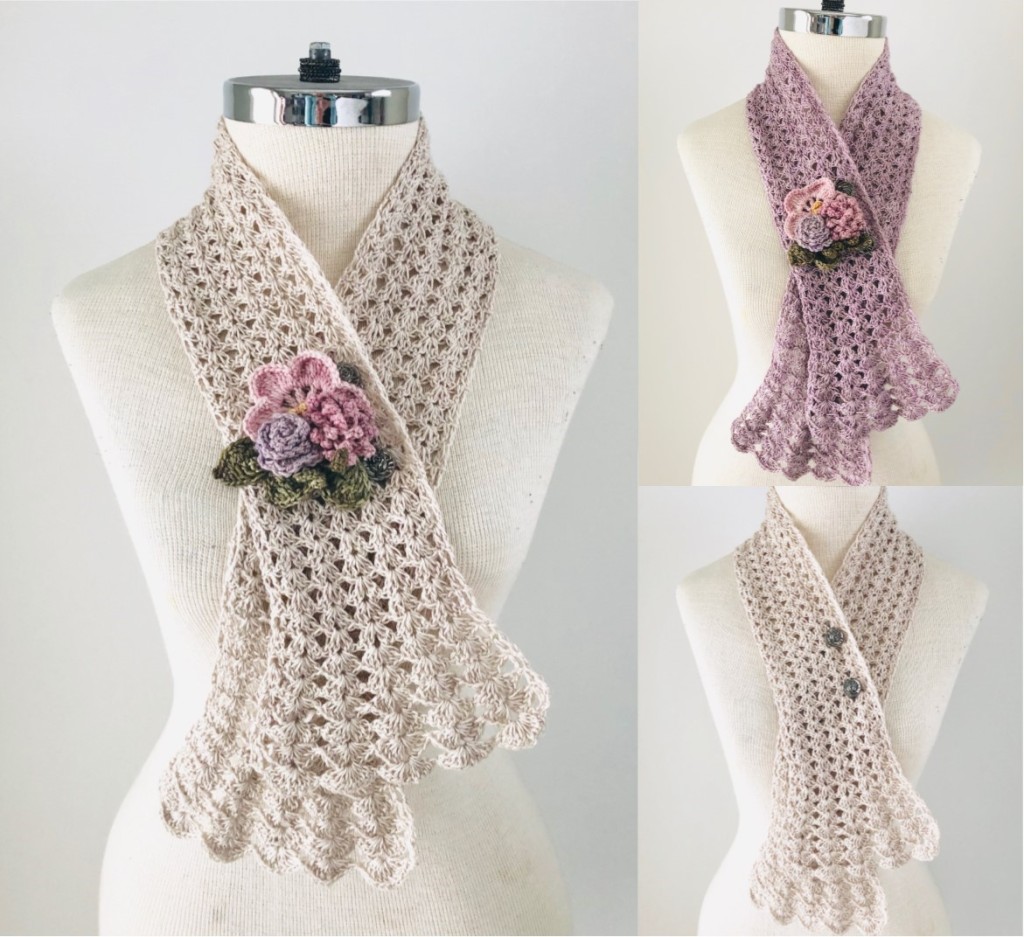 NEW FLORAL LACE SCARF CROCHET PATTERN