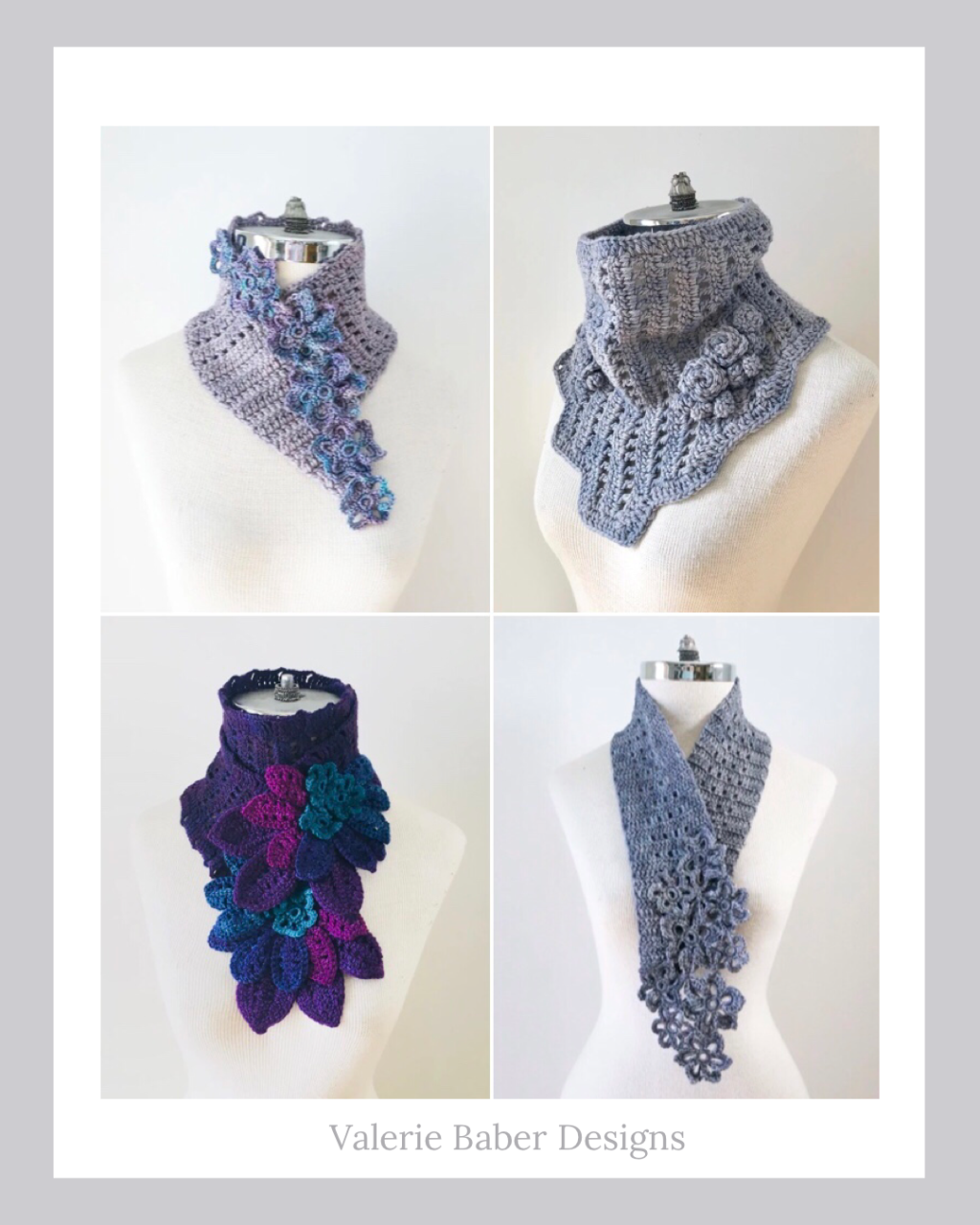Summer Crochet Project Ideas:  Crochet Pattern Collection #2, Floral Scarves!