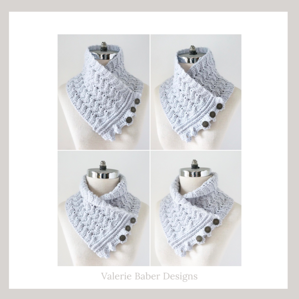 New Chevron Waves Scarf Crochet pattern perfect to keep you cozy and warm with style.