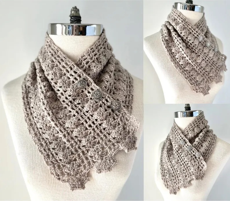 New!  Lovely Lace Neck Warmer Scarf perfect for any&nbsp;style.