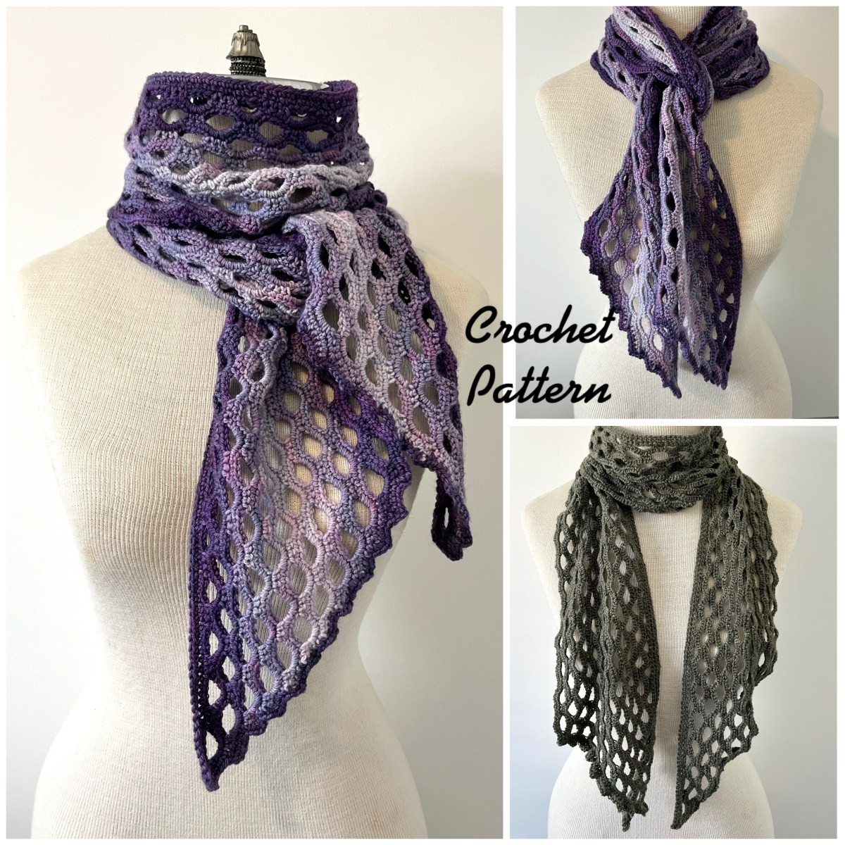 New!  Joyful Lace Colour Fade scarf crochet&nbsp;pattern.
