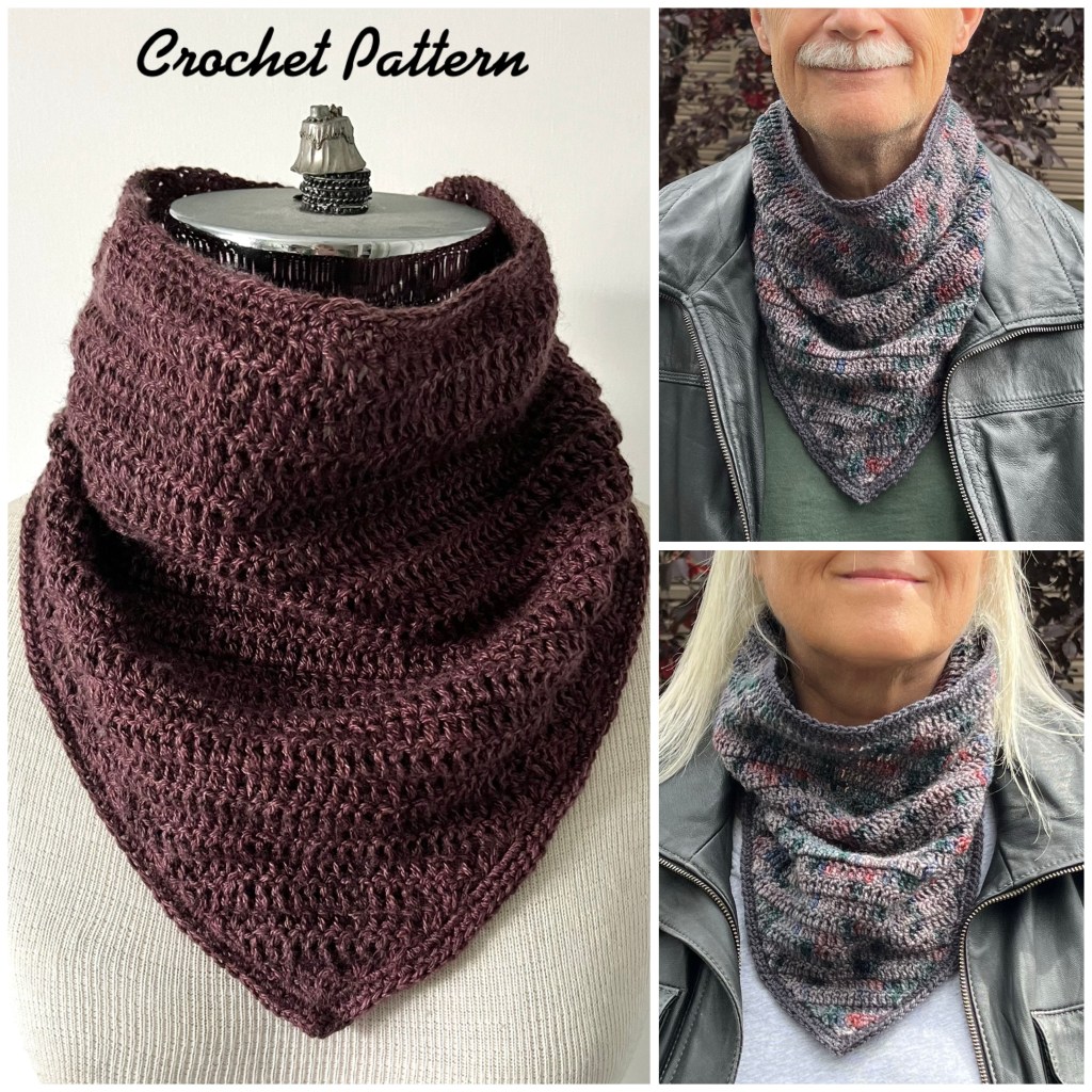 Perfect for Fall and Winter the Easy Triangle Cowl scarf crochet pattern.